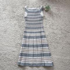 【GIANNI LO GIUDICE】ノースリーブワンピース リネン混 上品 S
