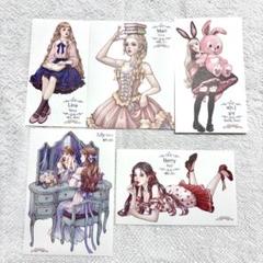 hwaraファラ様人物ステッカー約100枚新作まとめ売り女の子ステッカーお裾分け Hwara様ステッカー♡お試し5枚セット【B】/人物ステッカー
