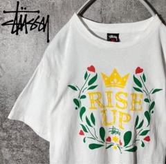 [大人気] ステューシー　Tシャツ　RISE UP 王冠　ストックロゴ
