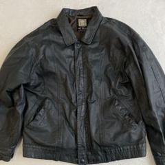 90s フライトジャケット 牛革Lサイズ 革ジャン グリーンブラック