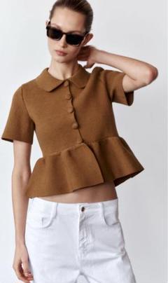 2025年最新】zara ニットペプラムカーディガンの人気アイテム