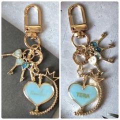 寺西拓人 タイムレス リバーシブル 回転ハート キーホルダー 水色♡LOVE