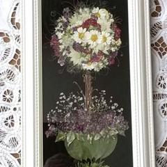 押し花アート♡トピアリー♡押し花額 インテリア雑貨 アート 花 絵画 額装 押し花アート♡トピアリー♡押し花額 インテリア雑貨 アート 花