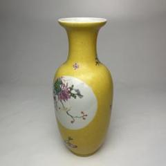 中国古玩唐物 乾隆年製 粉彩色絵金彩 唐子戯図花瓶 高41.5cm