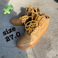 NIKE ベージュ ハイカットスニーカー　27.0
