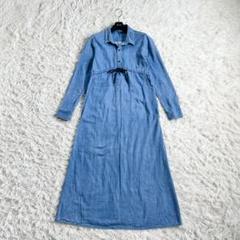 【着用3回】ロンハーマン ドローストリング♡デニム♡マキシワンピース　XS