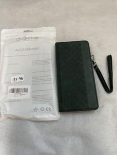 iphone7plus ケース8plusケース手帳型ストラップ付き　グリーン