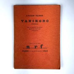 藤田嗣治 挿画本 VANIKORO ヴァニコロ 1923年 詩集 PARIS 藤田嗣治 銅版画入り詩集「VANIKORO」初版／限定515部／1923年