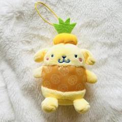 タイトー限定　ポムポムプリン　フルーツポンチ柄おすわりマスコット