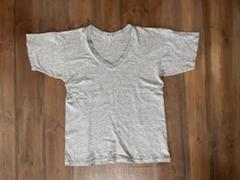 80s 無地Vネック　チャンピオン トリコタグ Tシャツ L