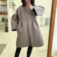 Myu フロントフリルパールボンディングコート ベージュ myu フロントフリル パールボンディングコート 新品 - メルカリ