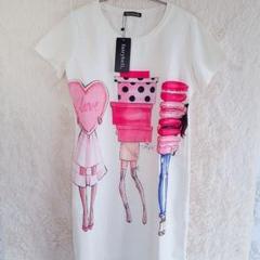 未使用タグ付き　フェアリーベル　イラストＴシャツ Mサイズ可愛い女の子柄