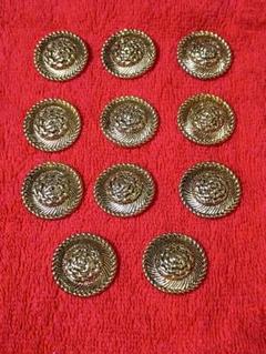 アンティーク飾りボタン　金色 11個セット