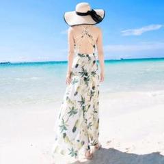 海レジャーに最適✭ロング丈ワンピース★夏のリゾートスタイル✭