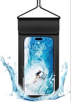 即日発送❣️防水ケース スマートフォン用 ブラック お財布にも 旅行用品 レジャ