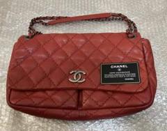 CHANEL ワイルドステッチ 赤 レザー ショルダーバッグ A67725