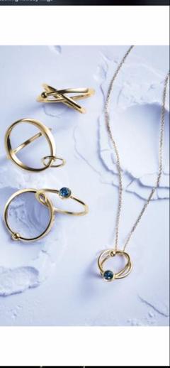 ☆STAR JEWELRY☆The planetネックレス10k ブルートパーズ