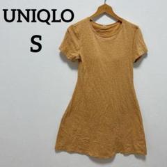 UNIQLO オレンジ ドット柄 ミニワンピース 【S】