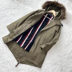 FRED PERRY ユニオンジャックボアモッズコート  M オリーブ FRED PERRY フレッドペリー モッズコート 2023FWモデル ジップ
