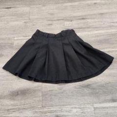 3 H&M エイチアンドエム プリーツ スカート ブラック サイズ130 キッズ