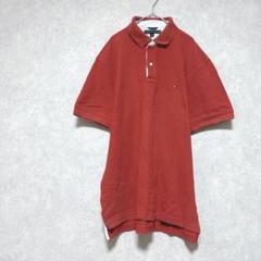 トミーヒルフィガー　半袖ポロシャツ　半袖シャツ　メンズ　ゴルフウエア　レッド　M