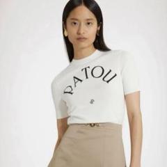 PATOU 限定カラー 半袖ニット Patou | オーガニックコットン混紡 パトゥジャカードニットトップス