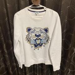 KENZO トラプリント スウェット M ネイビー メンズ