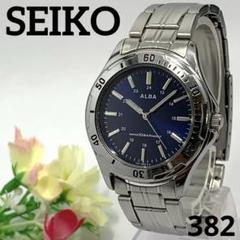 稼働品 SEIKO メンズ 腕時計 セイコー ALBA アルバ ブルー クオーツ