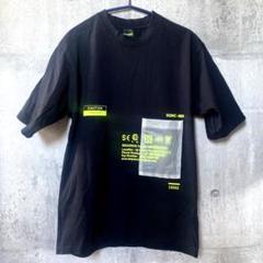 Sqnc Tシャツ ブラック 半袖 ロゴ 蛍光イエロー
