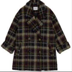 AMERI ADORABLE SHAGGY CHECK COAT - メルカリ