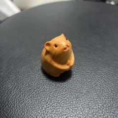 ミニ木製 鼠 フィギュア 手のひら 4cm 干支 小動物 置物 開運グッズ 招福
