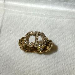 最終お値下げ　Dior ロゴゴールドチェーンリング