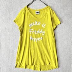 FREDDY/イエロー Vネック ロゴ入りTシャツ BAILA BAILAダンス