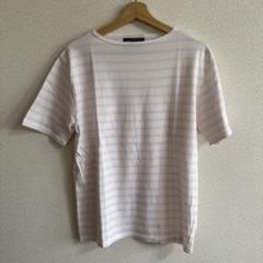 SAINT JAMES 白/ピンク ストライプ Tシャツ