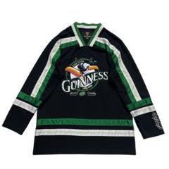 GUINNESS IRELAND ホッケーシャツ M 黒 緑 白 ナンバリング
