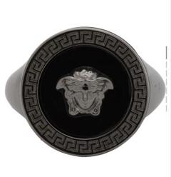 VERSACE SSENSE限定 ブラックメドゥーサアイコン リング VERSACE SSENSE限定 ブラックメドゥーサアイコン リング