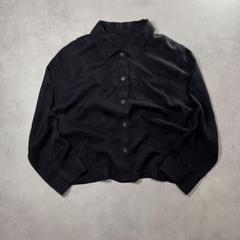 50s 60s レーヨンギャバ ボウリングシャツ チェーンステッチ ブラック 50s 60s レーヨンギャバ ボウリングシャツ チェーンステッチ