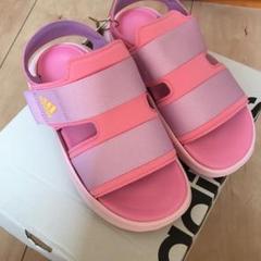 adidas サンダル 21cmピンク 新品タグ付き