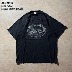 JERZEES半袖プリントT古着USA製シングルステッチ黒ブラックCBOY当時物