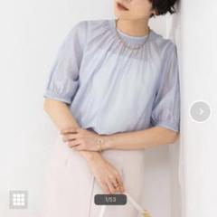 ノーリーズ☆2WAYソフトオーガンジー5分袖ブラウス - メルカリ