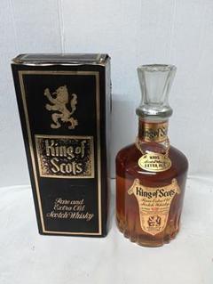 稀少レア、king of king&#39;スコッチウイスキー箱入りセット。 King of Scots レア エクストラ オールド ec-20113 キングオブ
