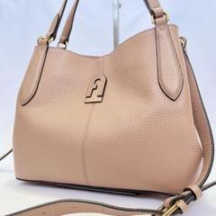 【極美品】FURLA フルラ リュック 3way ダフネ ブラウン シボ1124 FURLA】極美品 フルラ 3WAY ダフネ リュック ショルダーバッグ
