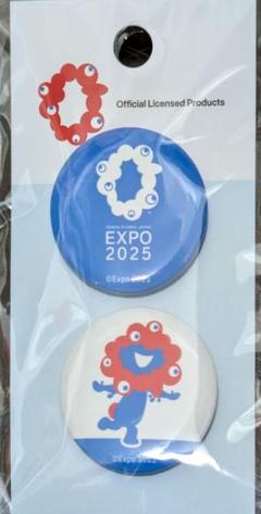 【新品】ミャクミャク　缶バッジ 2個セット　EX-25-CB2P-C