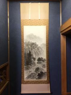 2752 大木宗玄 「山月照松風吹」 共箱 掛軸 臨済宗 妙心寺