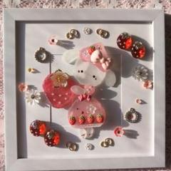 ♡いちごの国のオーロラうさぎ姫♡シーグラスアート 姉妹