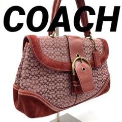 希少 coach コーチ ハンドバッグ ソーホー　シグネチャー レザー s50