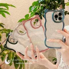 iPhone13Promax ケース 大人気 猫耳 クリアケース ラメ