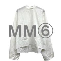 最終値下げ24時まで！MM6 ロゴ入り長袖シャツワンピース - メルカリ
