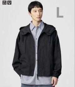 UNIQLO UフーデッドブルゾンL ブラック
