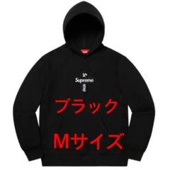 Supreme cross box logo hoodedシュプリーム ブラック